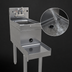 Thumbnail image #4 for Glastender BSB-12 Freestanding Stainless Steel Underbar Blender Station with Dump Sink