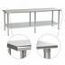 Thumbnail image #4 for Eagle Spec-Master Series 108-Inch Wide x 30-Inch Deep Flat Top Stainless Steel Work Table with Adjustable Undershelf