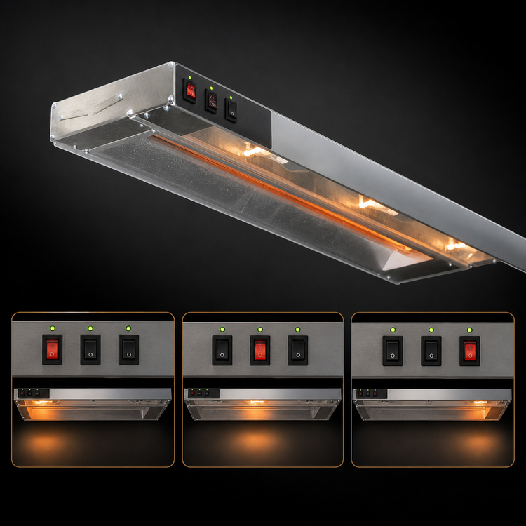Product image #4 for Eagle RedHots 120-Inch Single Rod-Type Lighted Strip Heat Lamp, High-Watt, 208V