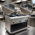Thumbnail image #4 for Spec-Master PHT3CB-208-3 Portable Electric 3-Pan Hot Food Table with Enclosed Base