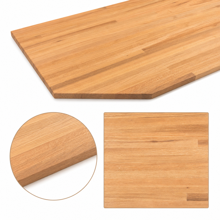 Product image #4 for John Boos Appalachian Red Oak Blended Edge Grain Island Countertop, 108 x 27 x 1-1/2 Inches, Varnique Finish