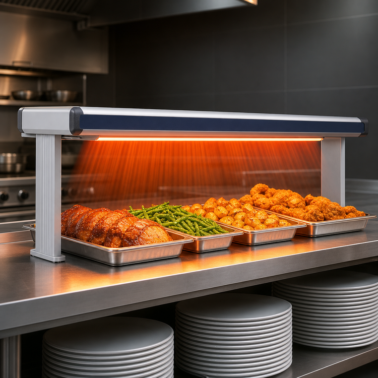 Product image #4 for Hatco Glo-Ray Designer Dual Strip Heater with Lights, 87-1/2 Inch W, Aluminum, 4520 Watts