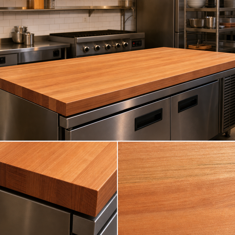 Product image #4 for John Boos Boos Block American Cherry Edge-Grain Kitchen Countertop, 96 x 32 x 2-1/4 Inches, Oil Finish