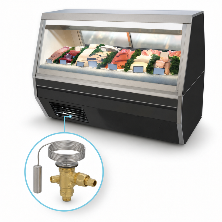 Product image #4 for Howard-McCray Remote Double Duty Fish and Poultry Service Case, 143-Inch, Black Exterior, LED Lighting