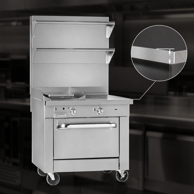 Product image #4 for Southbend Platinum 32-Inch Countertop Gas Modular Heavy Duty Range with 16-Inch Hot Top and 16-Inch Griddle
