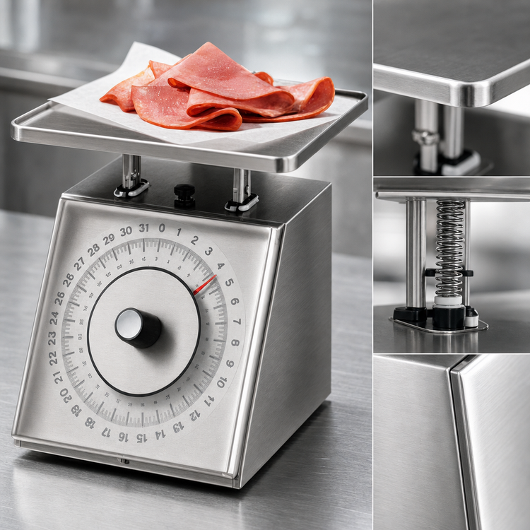 Product image #4 for Edlund RMD-2 Deluxe Stainless Steel Portion Control Food Scale, 32 oz Capacity, Rotating Dial, Air Dashpot