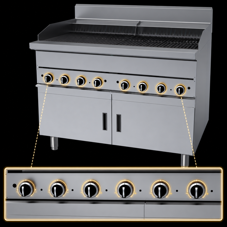 Product image #4 for Garland G Series 48-Inch Countertop Gas Charbroiler with Ceramic Briquette Heating