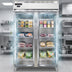 Thumbnail image #3 for Continental Refrigerator Designer Line D2FNSSGD Two-Section Full-Height Glass Door Reach-In Display Freezer