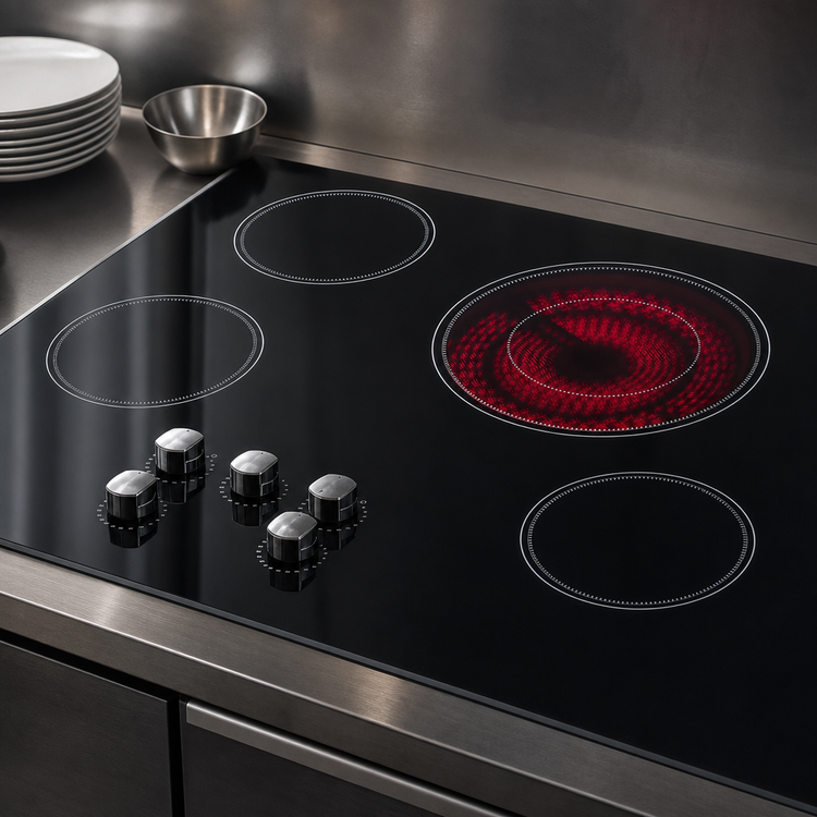 Product image #4 for Summit Commercial 36-Inch Built-In 5-Element Radiant Electric Cooktop with Black Ceramic Glass