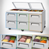 Thumbnail image #4 for Turbo Air Super Deluxe 72-5/8-Inch 3-Section 19 Cu. Ft. Sandwich/Salad Prep Table with Glass Lid and 6 Drawers