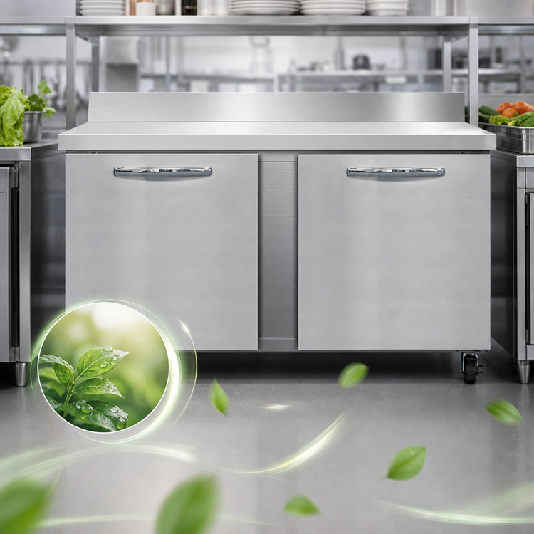 Product image #4 for Continental Refrigerator SWF60NBS 60" Two-Section Worktop Freezer with Backsplash