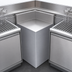 Thumbnail image #4 for Krowne Royal Series Stainless Steel Rear Corner Underbar Angle Filler, 45° Clipped-Corner, 19-Inch Front-to-Back