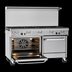 Thumbnail image #4 for Ultimate 60-Inch Commercial Gas Restaurant Range with 9 Open Burners, Convection Oven and Cabinet Base