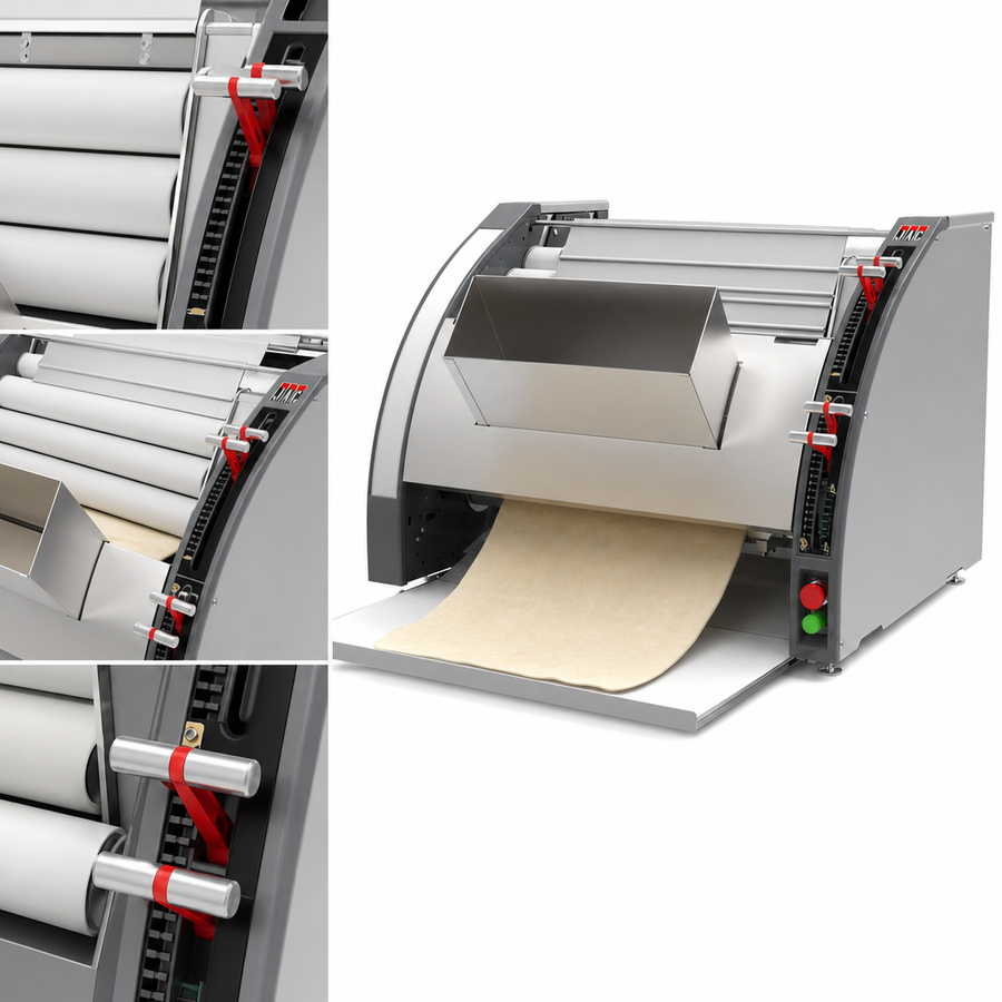 Three Adjustable Polyethylene Rollers