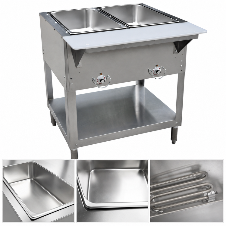 Product image #4 for Castle Open Well Electric Hot Food Table, 2 Wells, 30.3-Inch Wide, 120V