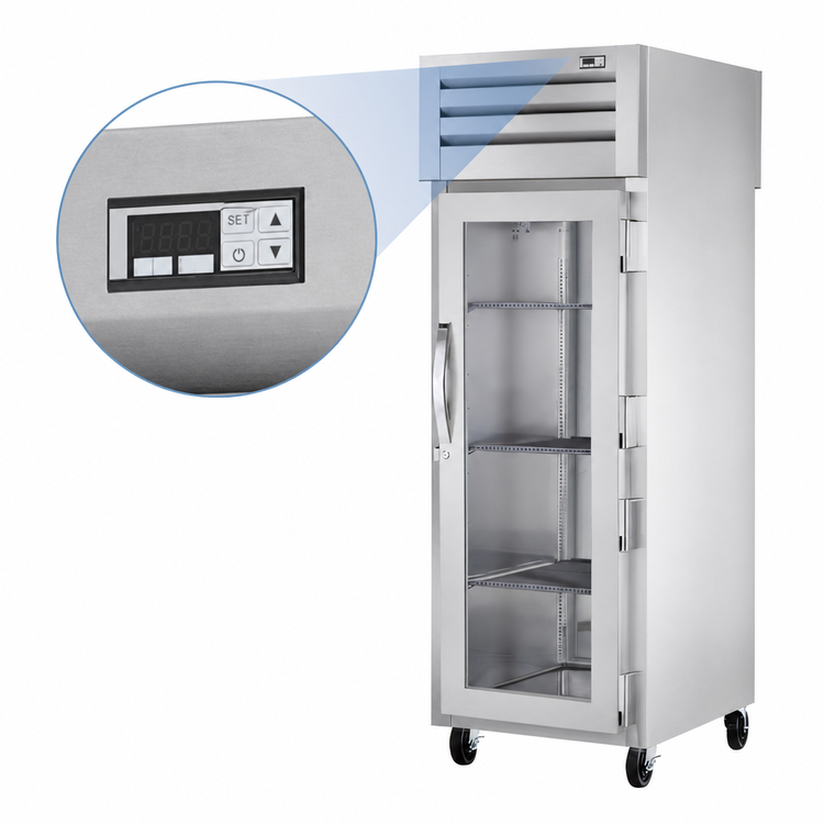 Product image #4 for True SPEC SERIES Pass-Thru Heated Holding Cabinet, 1 Section, Glass Front and Solid Rear Swing Doors, Stainless Steel, 208-240V