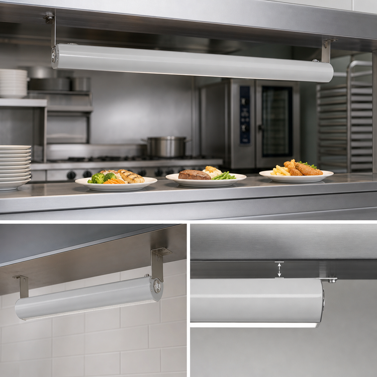 Product image #4 for Vollrath 84-Inch Unlighted Low Profile Strip Heat Lamp, Aluminum Housing, 208V