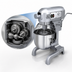 Thumbnail image #4 for BakeMax 20 Qt Countertop Gear-Driven Planetary Mixer with Safety Guard, 3-Speed, #12 Hub, 1 HP