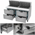 Thumbnail image #5 for Beverage-Air SPED60HC-24M-4 Two-Section 60-Inch Mega Top Sandwich Prep Table Refrigerator with 4 Drawers