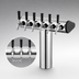 Thumbnail image #4 for Winged Tee Draft Tower, Countertop, Glycol-Cooled, 8 Faucet, Polished Chrome