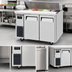 Thumbnail image #4 for Turbo Air J Series 48-Inch Two-Section Sandwich/Salad Prep Table Refrigerator, 12-Pan, Self-Contained