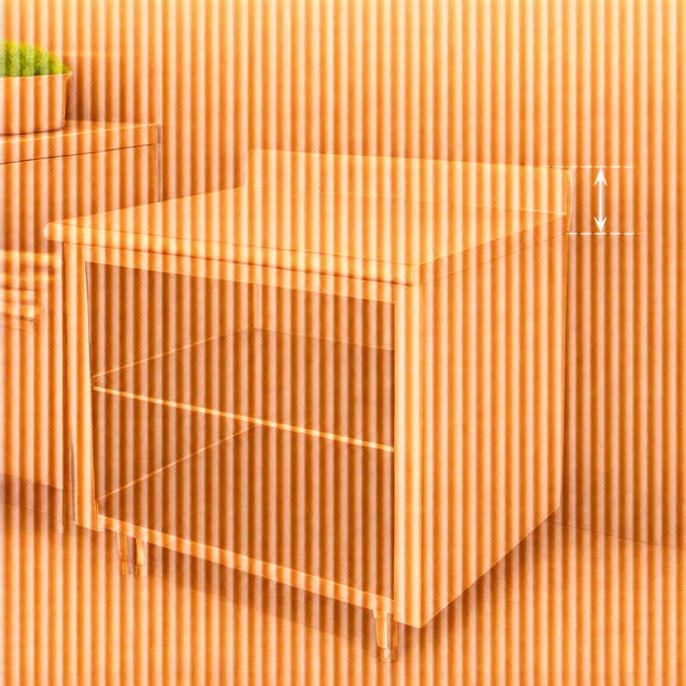 Product image #4 for Advance Tabco 120-Inch 304 Stainless Steel Work Table with Open Front Cabinet Base, Mid-Shelf, and 5-Inch Backsplash
