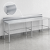 Thumbnail image #4 for 108-Inch x 24-Inch 430 Stainless Steel Underbar Work Table with 5-Inch Backsplash and Open Galvanized Base