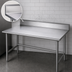 Thumbnail image #4 for Advance Tabco 84-Inch x 36-Inch 16 Gauge 304 Stainless Steel Work Table with 5-Inch Backsplash