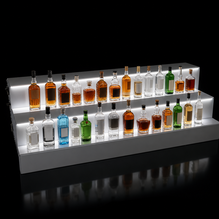 Product image #4 for Glastender 30-Inch Two-Tier Lighted Liquor Display with LED Light Strips