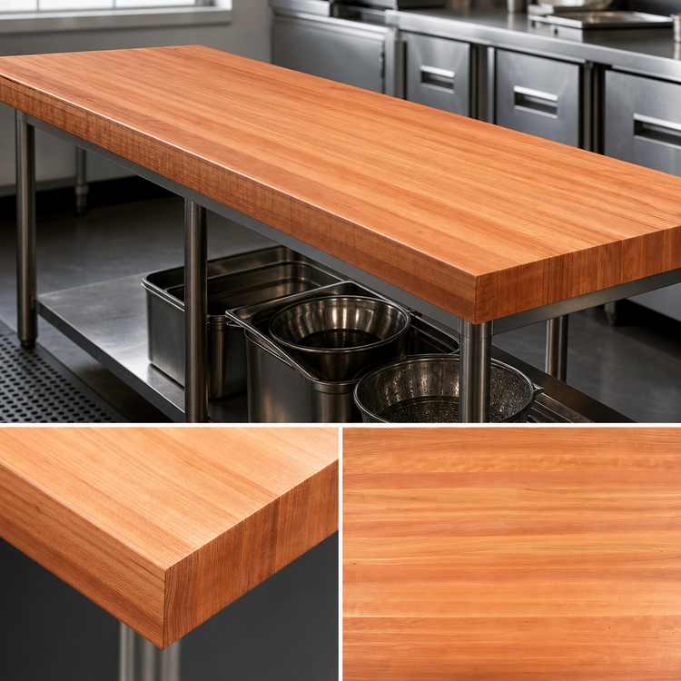 Product image #4 for Boos Block American Cherry Edge Grain Kitchen Countertop, 108 x 30 x 3 Inches, Penetrating Oil Finish