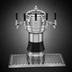 Thumbnail image #4 for Glastender Zeus Countertop 5-Faucet Glycol-Cooled Draft Dispensing Tower with Brass Finish