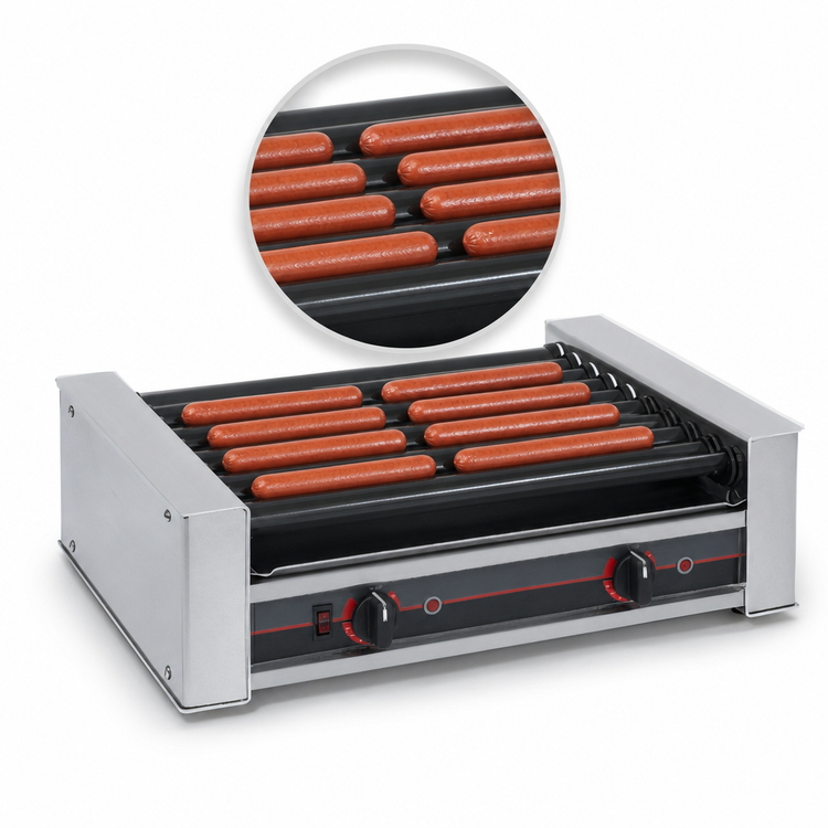 Product image #4 for Roll-A-Grill 6-Roller Countertop Hot Dog Grill, 10 Hot Dog Capacity, 220V