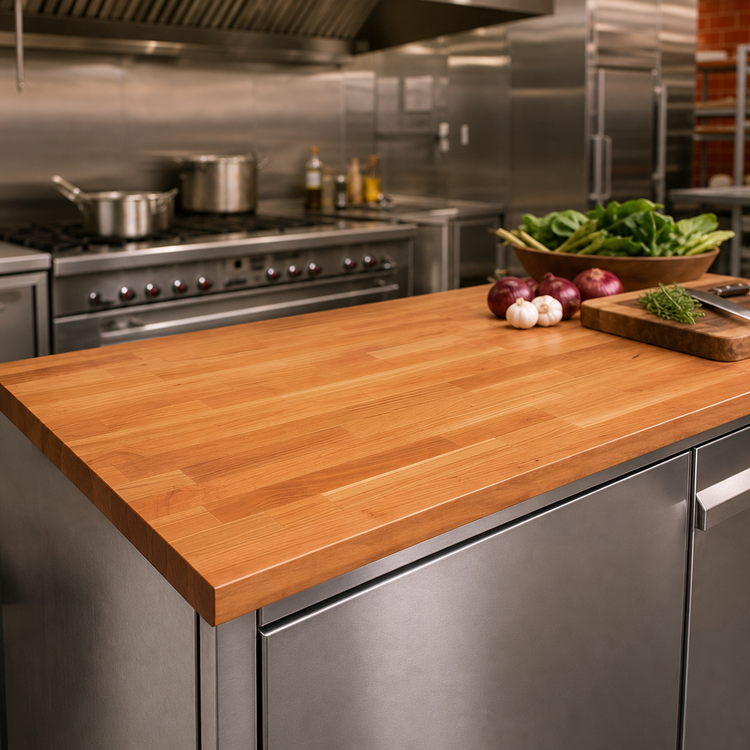 Product image #4 for Boos Block American Cherry Blended Edge Grain Kitchen Countertop, 144" x 42" x 1-1/2", Varnique Finish