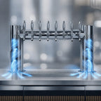 Thumbnail image #4 for Micro Matic USA METRO-H-8PSSA 8-Faucet Air-Cooled Countertop Draft Tower, Polished Stainless Steel