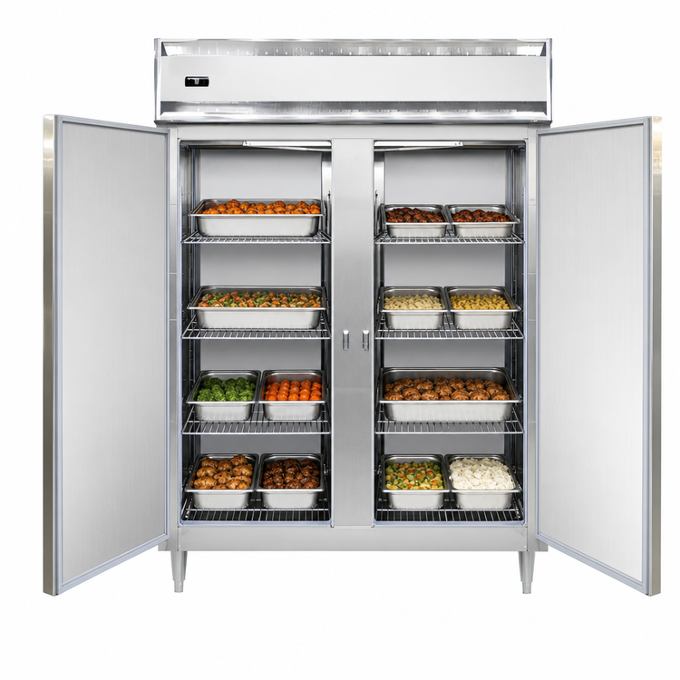 Product image #4 for Continental Refrigerator DL2WE-SS-PT Designer Line Extra-Wide Pass-Thru Two-Section Heated Cabinet