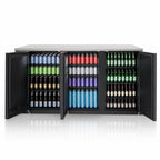 Thumbnail image #4 for Everest Refrigeration EBB90 Three-Section Back Bar Refrigerator, 89-1/4 in. W, 32 cu. ft., Black Vinyl