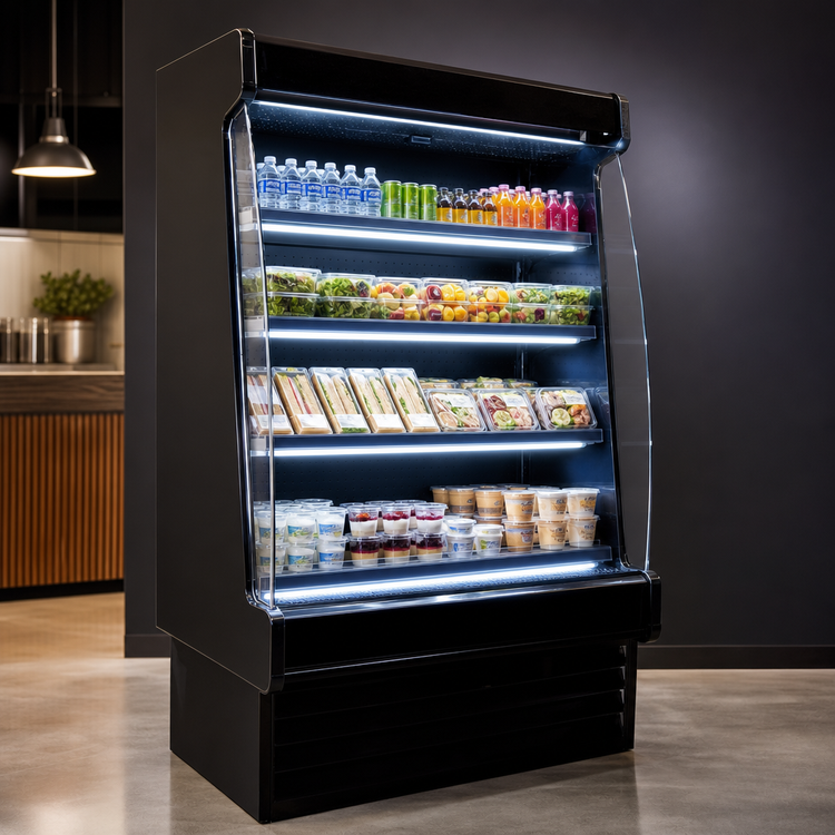 Product image #4 for Howard-McCray 35E Series 39-Inch Wide Open Merchandiser, Remote Refrigeration, 4 Rows of Lit Shelves
