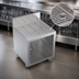 Thumbnail image #4 for Krowne Royal Series 24-Inch x 24-Inch Underbar Glass Storage Cabinet with Drainboard Top, Open Front Base, and 3 Rack Slides
