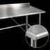 Thumbnail image #4 for Deluxe Series Stainless Steel Work Table with 4-1/2 Inch Backsplash, 84 x 36 Inches