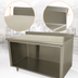 Thumbnail image #4 for Advance Tabco EK-SS-2412 144-Inch x 24-Inch Stainless Steel Work Table with Open Front Cabinet Base and 5-Inch Backsplash