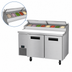 Thumbnail image #4 for Hoshizaki Steelheart 60-Inch Reach-In Two-Section Pizza Prep Table with 1/2-Inch White Poly Cutting Board
