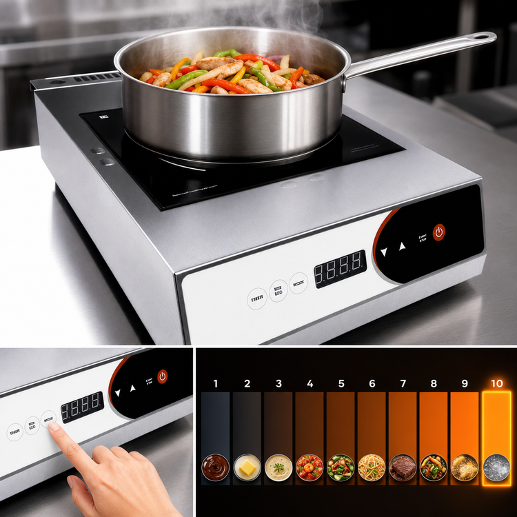 Product image #4 for Nemco DIPO Induction Single Burner Portable Countertop Induction Range, 1.8 kW, 120V