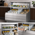 Thumbnail image #4 for Turbo Air Low Profile Horizontal Open Display Merchandiser, 7.4 Cu. Ft., Open Front, Stainless Steel, R290
