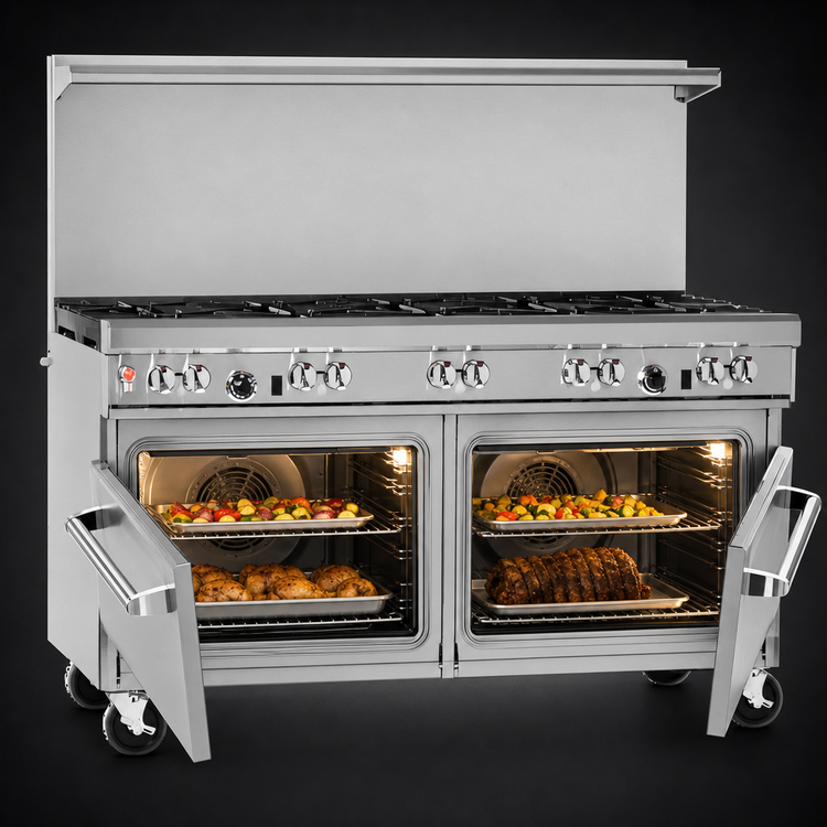Product image #4 for Southbend Ultimate 60-Inch Gas Restaurant Range with 2 Convection Ovens and 9 Open Burners