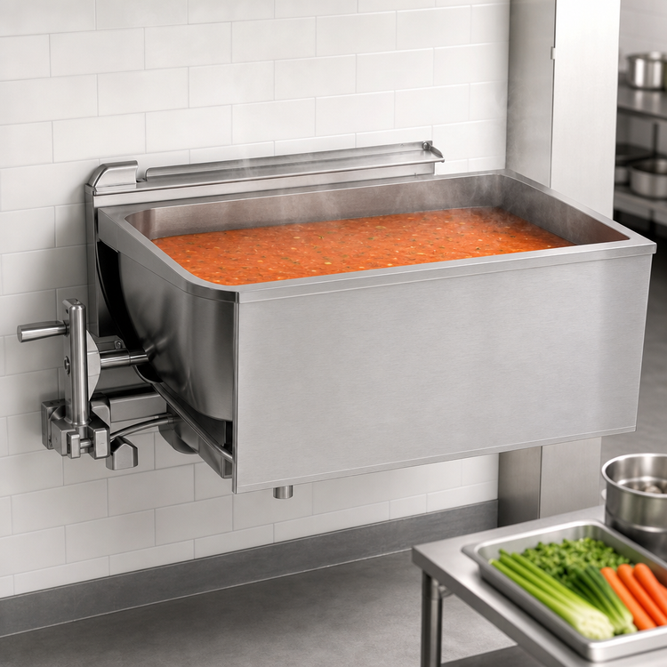 Product image #4 for Legion TWSWC-40 40-Gallon Direct Steam Tilting Wall-Mount Steam Kettle