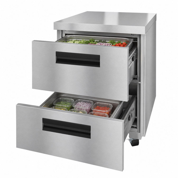 Product image #4 for Hoshizaki Steelheart 27-Inch One-Section Undercounter Refrigerator with 2 Drawers
