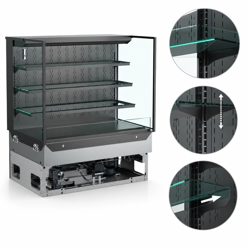 Three Adjustable Glass Shelves