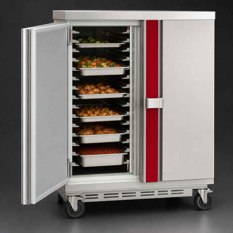 Product image #4 for Carter-Hoffmann PH1860 Mobile 2-Door Heated Food Transport Cabinet with Bottom-Mounted Forced-Air Heat