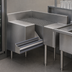 Thumbnail image #4 for Advance Tabco Prestige 90° Free-Standing Stainless Steel Corner Drainboard Filler, 30
