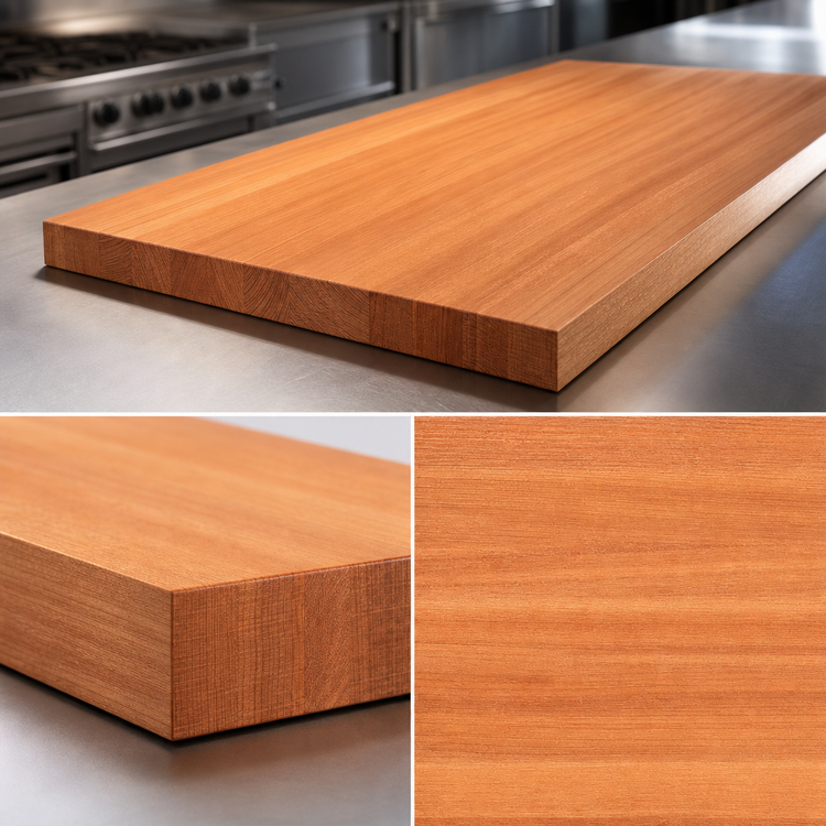 Product image #4 for Boos Block American Cherry Edge Grain Kitchen Countertop, 96 x 36 x 2-1/4 Inches, Varnique Finish